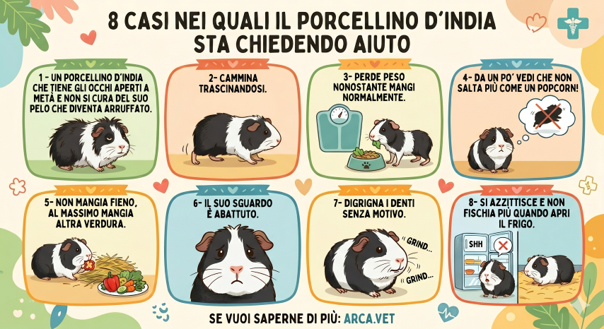 8 segnali che lil tuo porcellino d'india non st bene